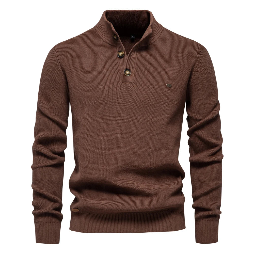 Peter – Gebreide Button-up Trui Voor Heren