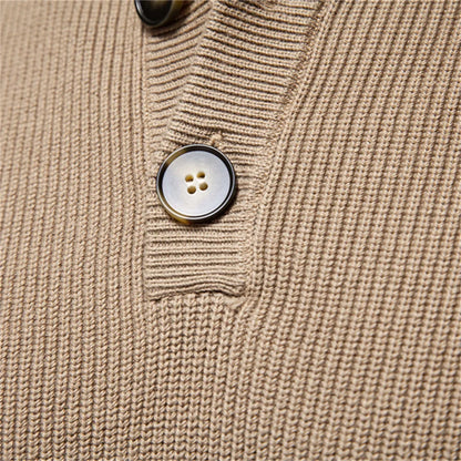 Peter – Gebreide Button-up Trui Voor Heren