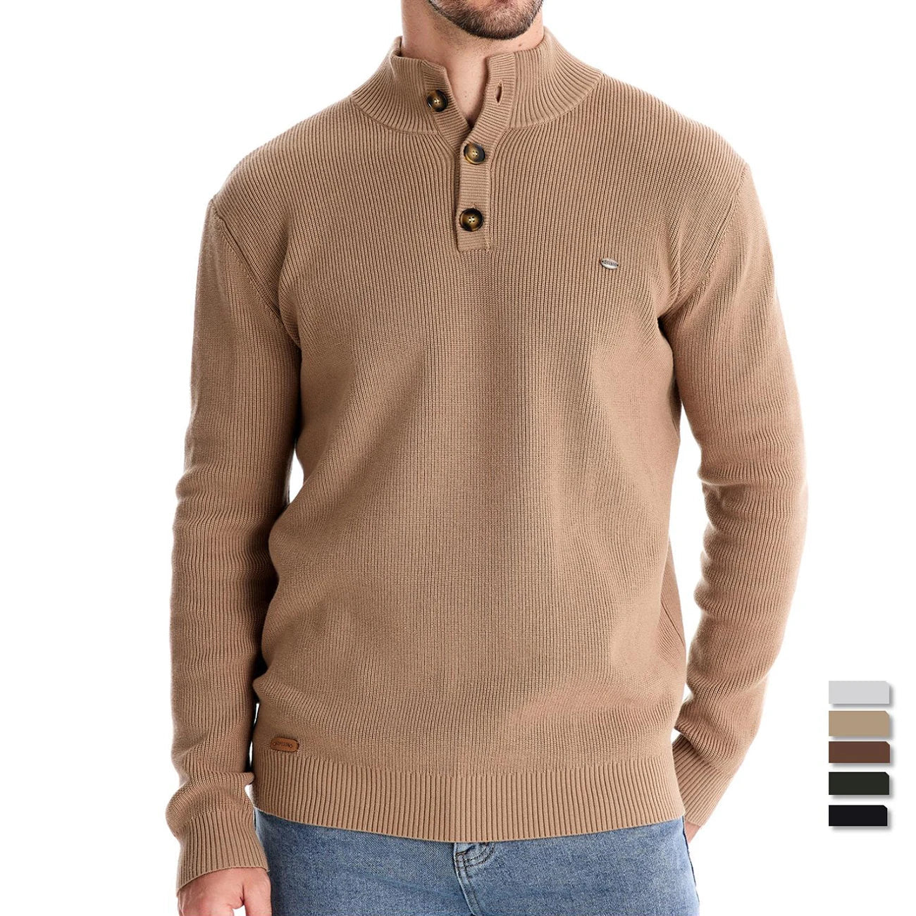 Peter – Gebreide Button-up Trui Voor Heren