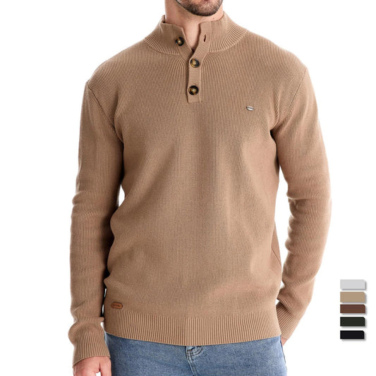 Peter – Gebreide Button-up Trui Voor Heren